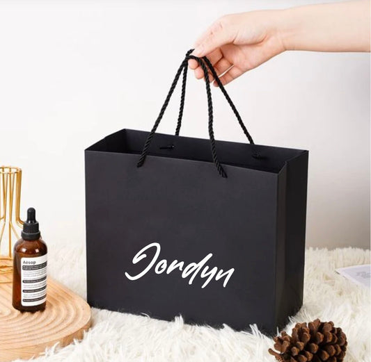 Personalised Black Gift Bags | CLEARANCE